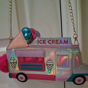 Holographic Ice Cream Truck Crossbody Bag